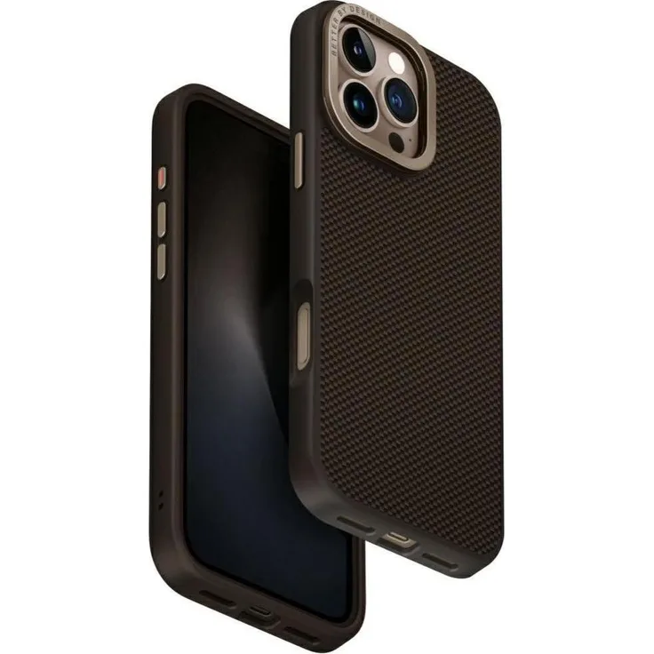 Uniq Keva Max Magclick Charging Camera Stand Case für iPhone 16 Pro Max - Integrierter Kameraständer, Braun