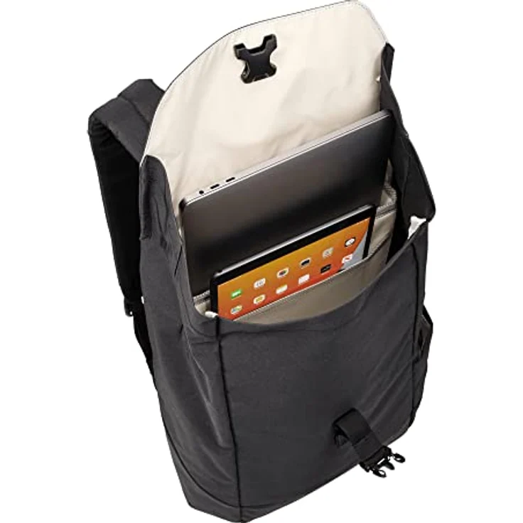 Thule Lithos Rucksack 16L, Laptop-Tasche mit gepolstertem Laptop- und Tabletfach, schwarz – Bild 3