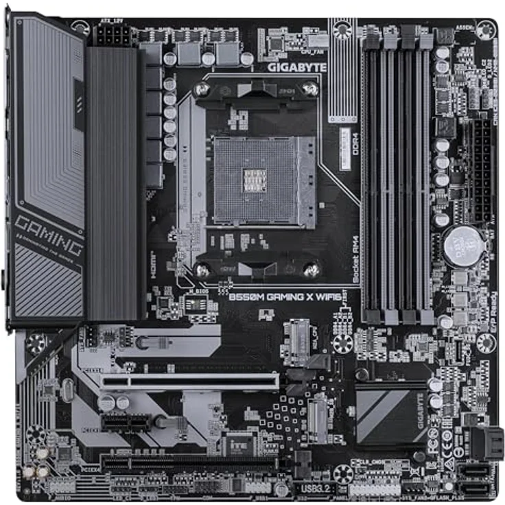 Gigabyte B550M Gaming X WIFI6 Mainboard - AMD Ryzen 5000 Prozessoren, Wi-Fi 6, 1 GbE LAN, USB 3.2 Gen 1 – Bild 2