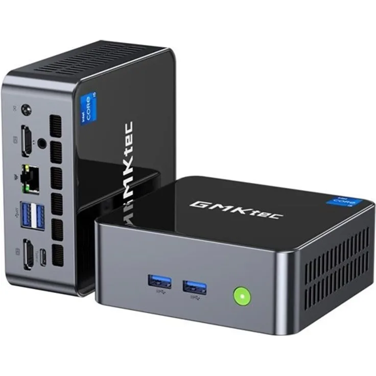 GMKtec M3 Mini-PC, Intel i5-12450H, 16GB RAM, 512GB SSD, Windows 11 Pro, Triple 4K Support, kompakte Bauweise