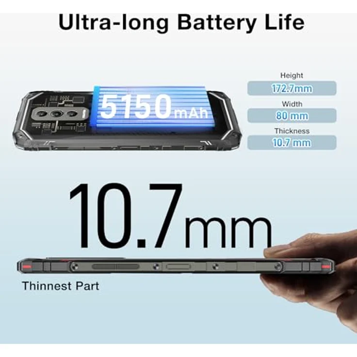 DOOGEE Blade10 Ultra Smartphone (6.56 Zoll, 50 MP Kamera, Android 14, 16GB+256GB, 50MP+8MP, 5150mAh, NFC/FM) – Bild 6