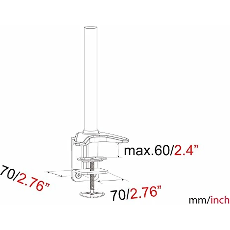 HFTEK 3-Fach Monitorarm - Tischhalterung für 3 Bildschirme von 15 27 Zoll mit VESA 75 / 100 (MP230C-N) – Bild 9