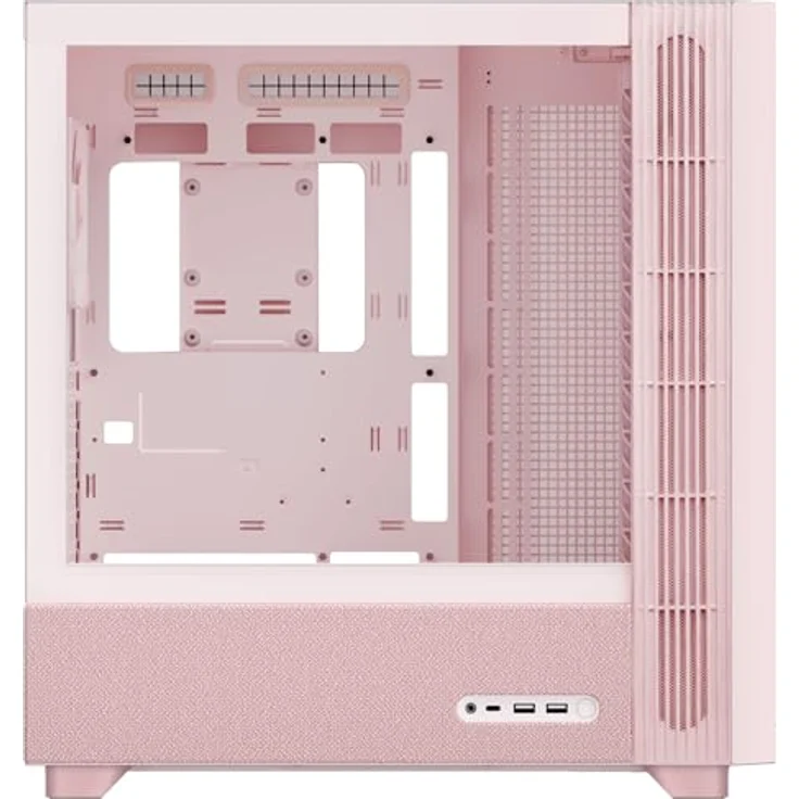 TRYX FLOVA F50, Midi-Tower PC-Gehäuse für Mini-ITX, microATX, ATX Mainboards, pink, mit 2 vorinstallierten Lüftern, bis 11 Lüfterplätze, CPU-Kühler bis 170 mm, Grafikkarten bis 360 mm – Bild 7