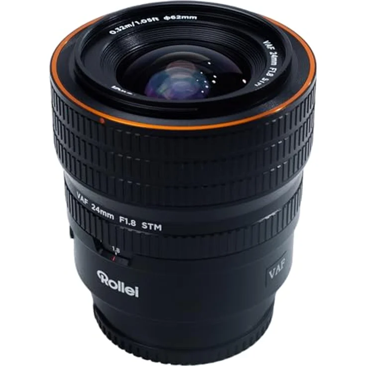 Rollei AF 24 mm F/1.8 Vollformat Objektiv für Sony FE, Weitwinkel mit STM-Autofokus und Vollmetall Gehäuse, 477 g, kompatibel mit APS-C und Vollformat Kameras – Bild 1