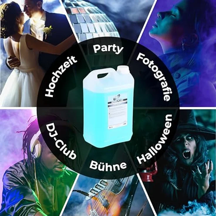 ETEC Professional Nebelfluid, 20 Liter - 4 x 5 Liter Medium Fogger Fluid für Nebelmaschinen, ideal für Indoor und Outdoor Veranstaltungen, DJ und Bühne – Bild 2