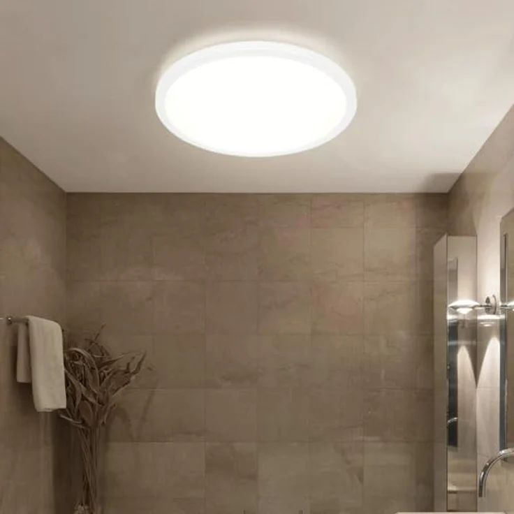 GLOBO LIGHTING LED Deckenleuchte 24 Watt Backlight Memory Funktion IP44 weiß opal rund – Bild 3