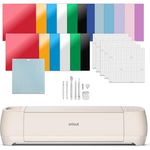 Cricut Explore 4 Essentials Bundle, Schneidemaschine Plotter Maschine in Grau mit Bluetooth, max. Schnittbreite 29,7 cm, geeignet für Karton, Stoff und Vinyl