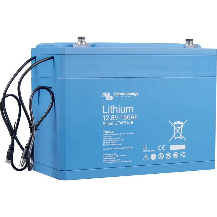 Victron Energy Solarakku LiFePO4 12,8V/180Ah, intelligente Lithium-Eisenphosphat-Batterie mit hoher Energiedichte und Bluetooth-Funktion