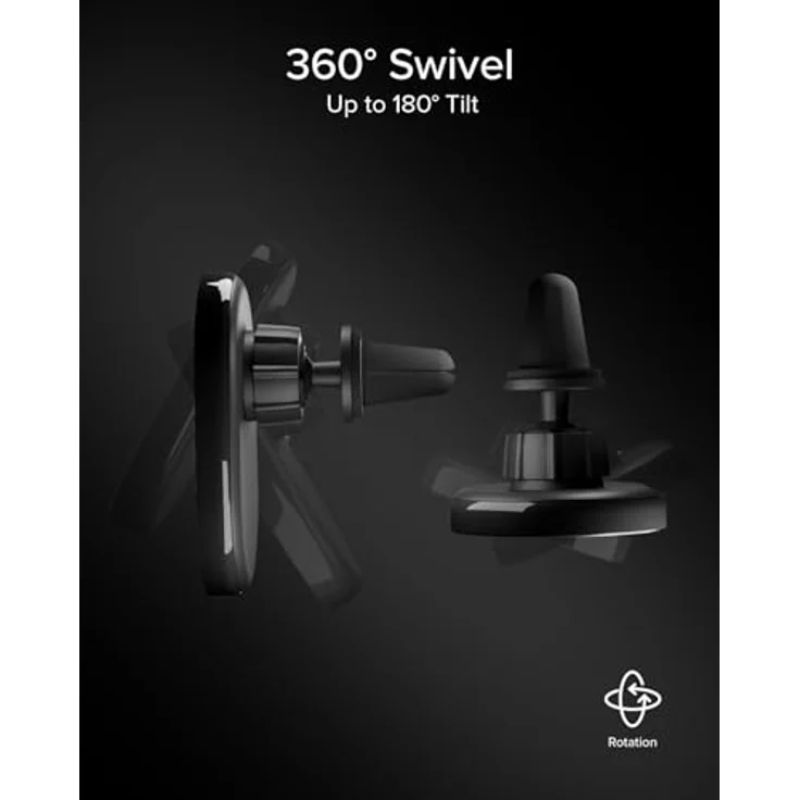 SBS Lüftungsschlitz-Universalhalter 15W Wireless Charge, Smartphone Halterung, Schwarz – Bild 9