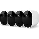 Arlo Pro 5 WLAN Überwachungskamera aussen, 2K UHD, 4er Set Weiß, Verbesserte Farbnachtsicht, 160° Blickwinkel, 2-Wege Audio, mit 30-tägigem Secure Plan Testzeitraum