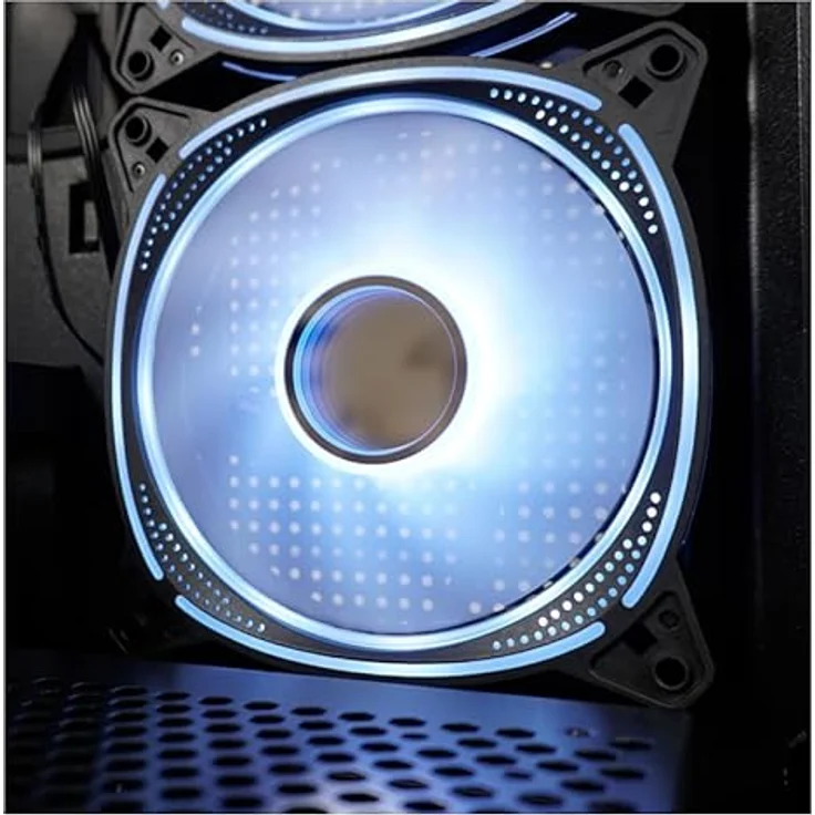 LC-Power Gaming-Gehäuse 715B Seamless Pale X, ATX Midi Tower, PC Gehäuse mit 4 ARGB-Gehäuselüftern, schwarz – Bild 7