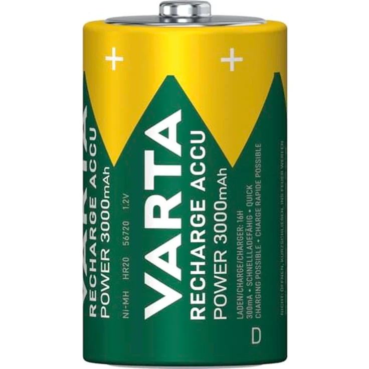 Varta Akku Recharge Accu Power Mono D NiMH 3000mAh (2er Blister) – Bild 3