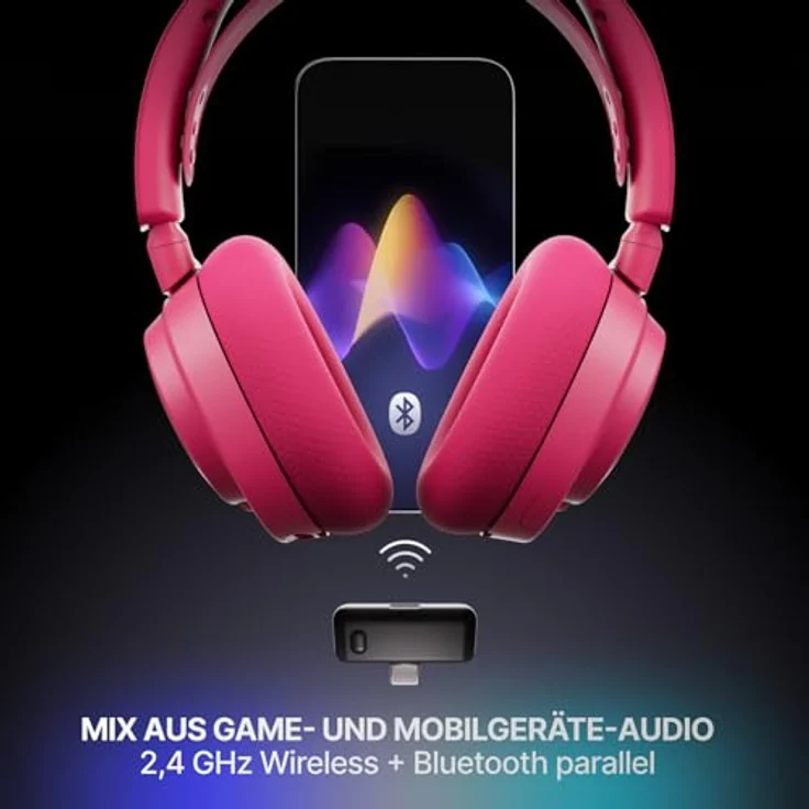 SteelSeries Arctis Nova 7 Wireless Gen 2, Multi-Plattform-Gaming-Headset mit über 50 Std. Akkulaufzeit, 2,4 GHz/Bluetooth parallel, Echtzeit-App-Steuerung, und kristallklarem Sound – Bild 4