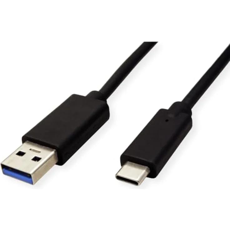 ROLINE GREEN USB 3.2 Gen 1 Kabel, USB A-C, schwarz, 3 m, verbesserte Schirmung, vergoldete Kontakte, halogenfreies TPE-Material – Bild 4