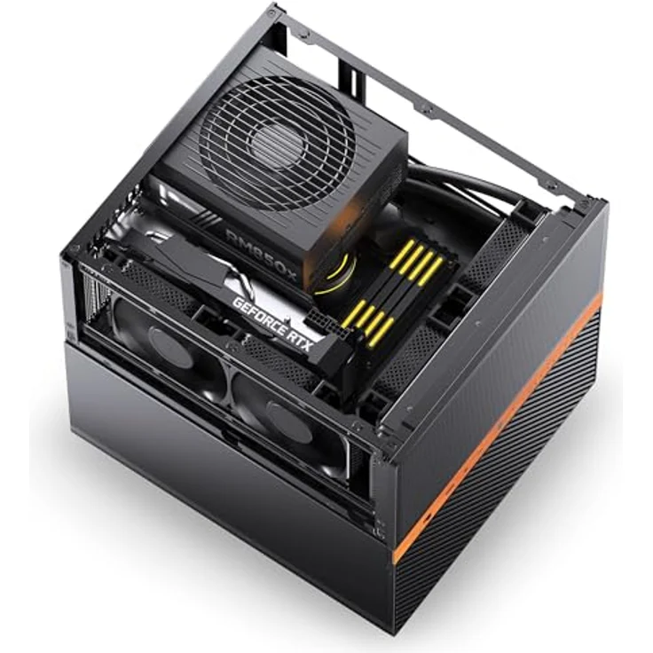 Jonsbo N6, Kompaktes Gaming-PC-Gehäuse für Heimserver und Power-User, Schwarz – Bild 5
