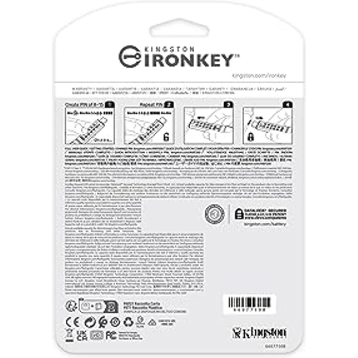 Kingston IronKey Keypad 200 Typ-C Hardware-verschlüsselter USB-Stick FIPS 140-3 Level 3 (ausstehend) mit XTS-AES 256-Bit-Hardware-Verschlüsselung - IKKP200C/64GB, Grün – Bild 5