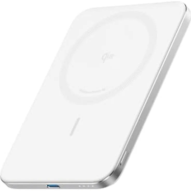 Anker MagGo Power Bank 5K Slim, 5000 mAh, 15 W, kompakte Powerbank, Weiß – Bild 2
