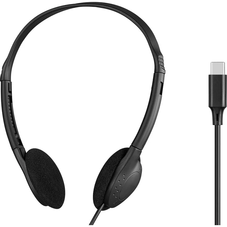 Sandberg Pilotset, kabelgebundenes Headset, ohrumschließend, Schwarz