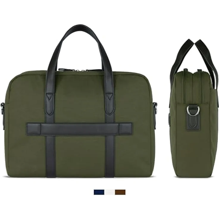 Bugatti Maro Aktentasche 40 cm mit Laptopfach (14.57"), Notebooktasche, Grün – Bild 3