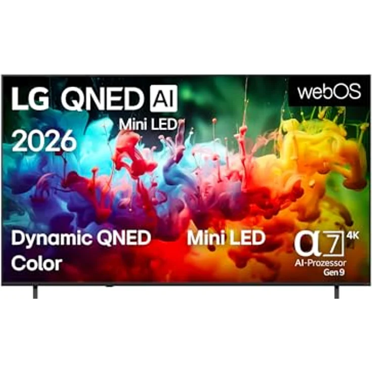 LG 85QNED7EB3A TV 85 Zoll (215 cm) 4K QNED Mini LED AI TV (α7 Gen9 4K AI Prozessor, webOS 26, 60Hz (VRR bis zu 60Hz)) [Modelljahr 2026] – Bild 1