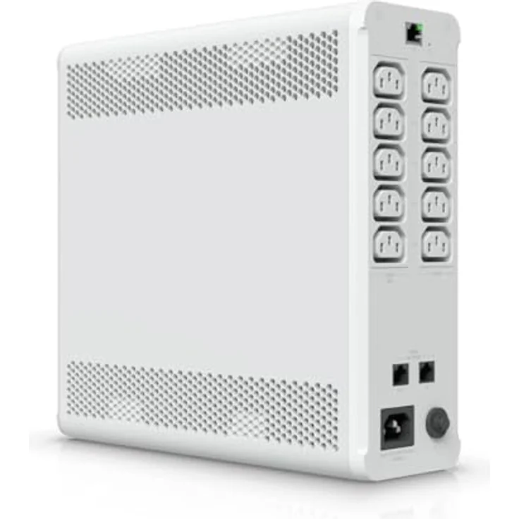 Ubiquiti UniFi UPS Tower, 1.000VA / 600W USV mit 5 Backup-Steckdosen, hot-swappable Batterie und 2x GbE Ports – Bild 3
