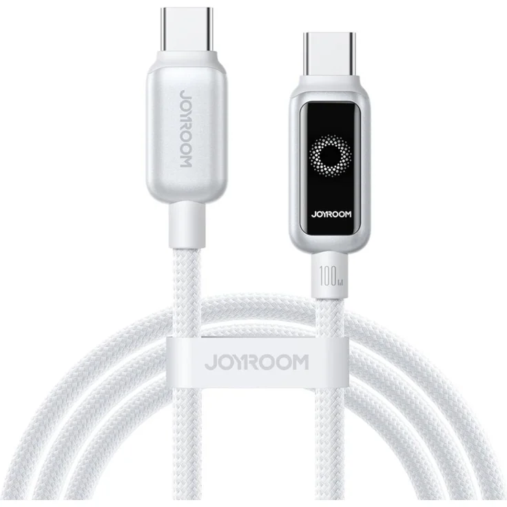 Joyroom S-A55 StarFlight, USB-C auf USB-C Kabel 100W, 1,2 m, Weiß mit intelligenter Spannungsregelung und automatischer Abschaltung