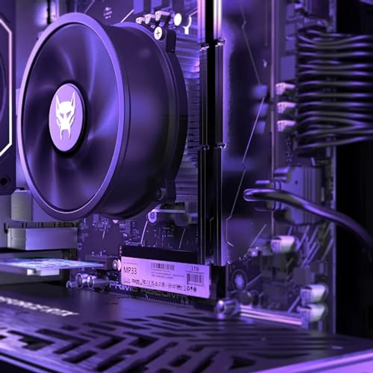 BEASTCOM Q5 Pro Gaming PC, AMD Ryzen 5 4500 6X 3,60GHz, NVIDIA RTX 5060 8GB, 16GB RAM, 1TB NVMe SSD, WiFi 5, Schwarz, Windows 11 Pro – Bild 6