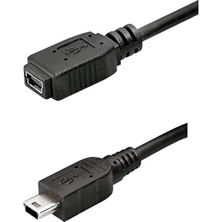 USB 2.0 Mini B Verlängerung (USB Mini Stecker 5polig auf USB Mini B Buchse 5polig) 1,2 Meter – Bild 2