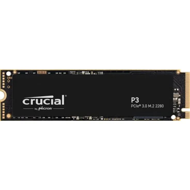 Crucial P3 500GB M.2 PCIe Gen3 NVMe Intern SSD, Bis zu 3500MB/s - CT500P3SSD8