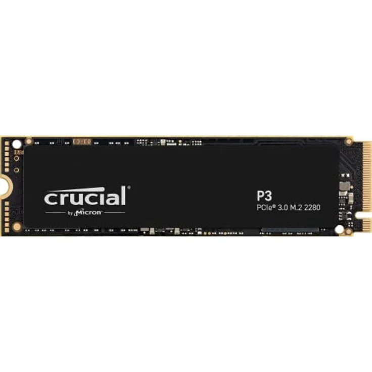 Crucial P3 500GB M.2 PCIe Gen3 NVMe Intern SSD, Bis zu 3500MB/s - CT500P3SSD8 – Bild 1