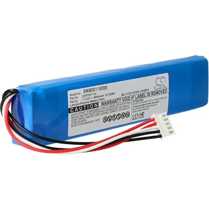 vhbw Akku passend für JBL Xtreme Bluetooth Lautsprecher Box ersetzt Gsp0931134 - (Li-Polymer, 5000mAh, 7.4V) - Ersatzakku, Batterie – Bild 9