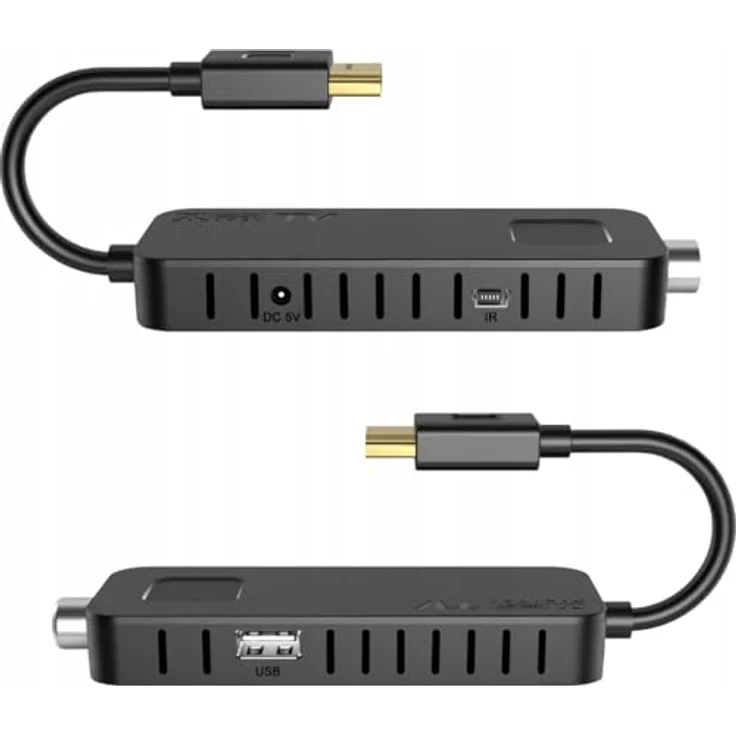 LTC Mini DVB-T2 HD Stick Receiver, H.265 HEVC Decoder mit Full HD 1080p, 2-in-1, lernfähige Fernbedienung, PVR Aufnahme, USB, HDMI, Infrarot-Sensor, Schwarz – Bild 4