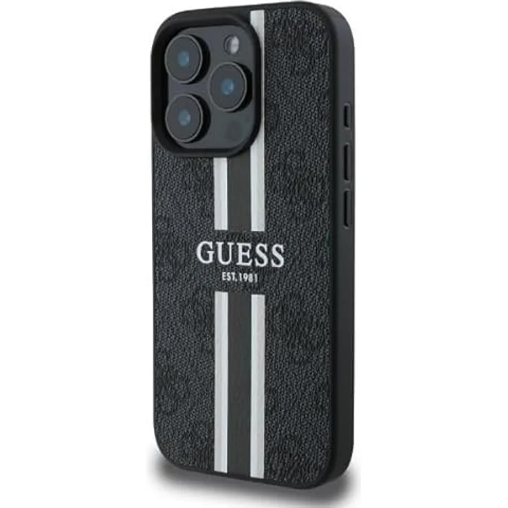 CG Mobile Guess GUHMP16XP4RPSK Hülle für iPhone 16 Pro Max 6.9" Schwarz hardcase 4G Printed Stripes – Bild 3