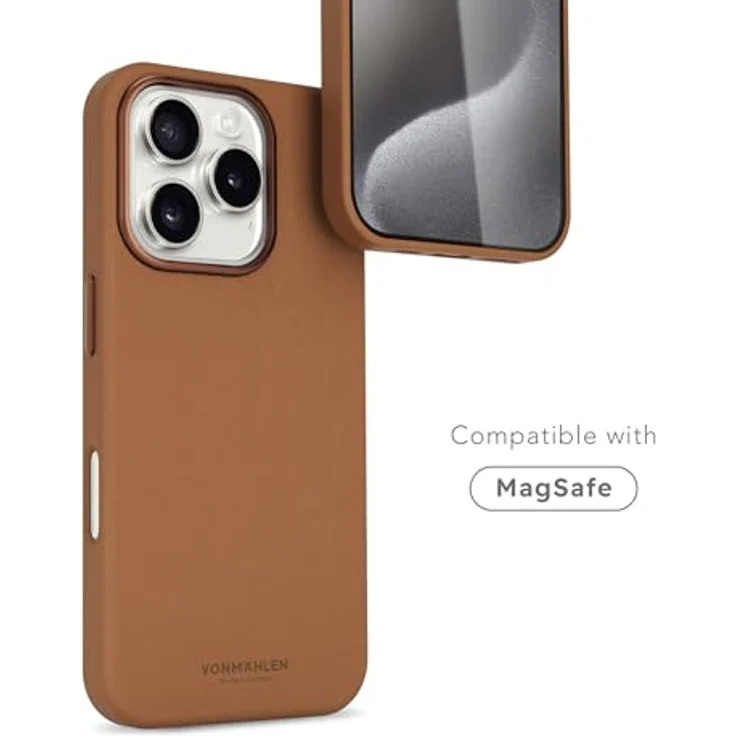 Vonmählen Like Leather Case Cover für Apple iPhone 16 Pro Max, Braun, Versandkostenfrei – Bild 3