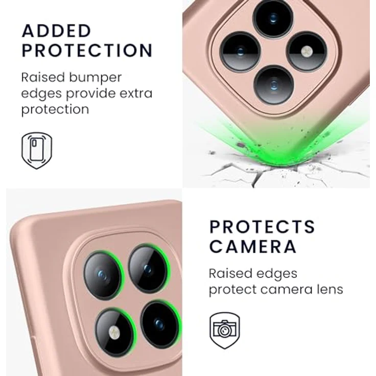 kwmobile Handyhülle für Xiaomi Redmi Note 15 4G / 5G & Poco M8 5G, weiche Silikon Case in Metallic Rosegold, rutschfest & reißfest – Bild 3