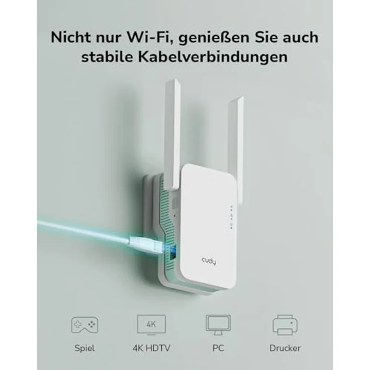 Cudy RE1500, Wi-Fi 6 Mesh Repeater AX1500, 1201 Mbps, Dual Band, WPA3 Sicherheit – Bild 6