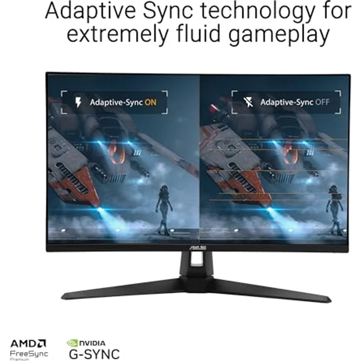 ASUS TUF Gaming VG27UQ1A - 27 Zoll 4K UHD Monitor - 160 Hz, 1ms GtG, FreeSync, G-Sync, Adaptive Sync, ELMB, HDR10 - Fast-IPS Panel, 16:9, 3840x2160, DisplayPort, HDMI, Speaker - Schwarz – Bild 3