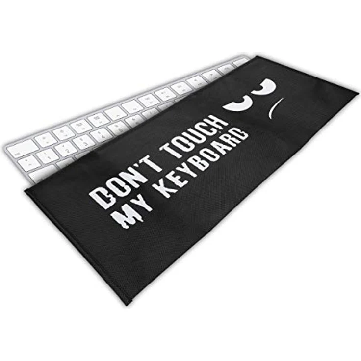 kwmobile Hülle kompatibel mit Apple Magic Keyboard - PC Tastatur Schutzhülle - Keyboard Staub Cover Case Don't Touch My Keyboard Weiß Schwarz – Bild 6
