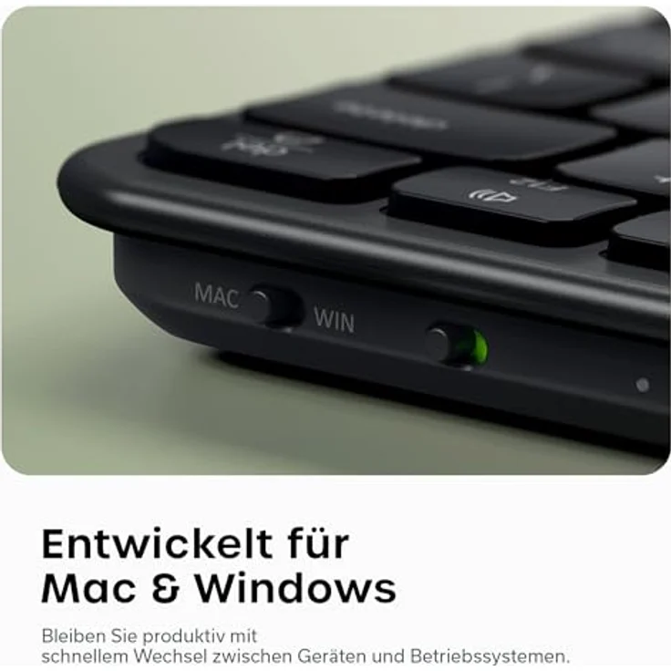 SATECHI Slim EX1 Kabellose Tastatur, Kompakte Bluetooth-Tastatur für Mac, Windows & Android mit Numpad, Space Schwarz – Bild 9
