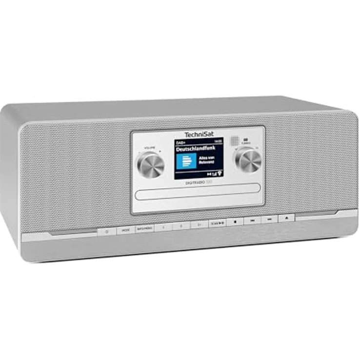 TechniSat DIGITRADIO 320 – Stereo Digitalradio mit DAB+, UKW, CD-Player, Bluetooth, USB, 2x5W RMS, TFT-Farbdisplay, Wecker und Sleeptimer, Silber – Bild 1