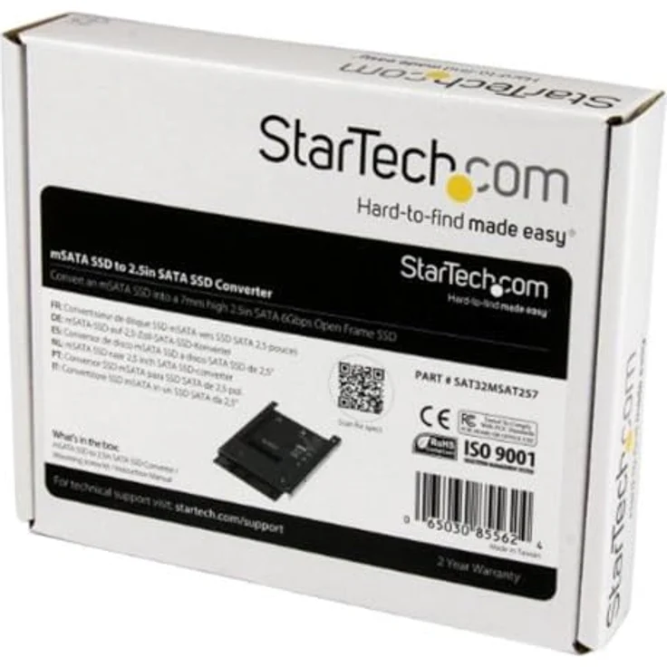 StarTech.com mSATA SSD auf 2,5 Zoll SATA Adapter - Konverter, mSATA auf 22-Pin SATA 6,4cm HDD Adapter – Bild 4