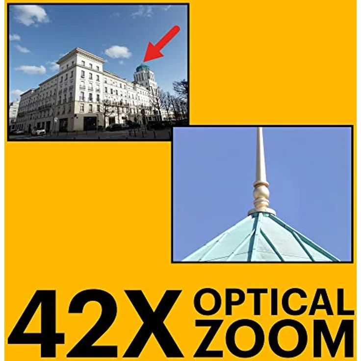 KODAK Pixpro Astro Zoom AZ426 - Digitale Bridgekamera, 42X optischer Zoom, 24 mm Weitwinkel, 20 Megapixel, 3-LCD, Full HD 1080p Video, Li-Ionen-Akku - Schwarz – Bild 2