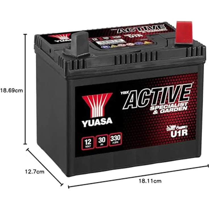 Yuasa Garden Autobatterie YBX Active Specialist, 12V 30Ah, Poltyp: T4, optimal für Aufsitzmäher und Gartentraktoren – Bild 2