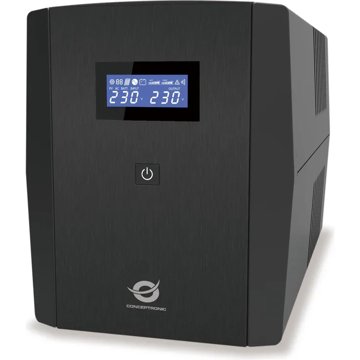 Conceptronic ZEUS USP 2200VA 1320W, USV mit 4xUK Steckdosen, USB, RJ45, kompakt und zuverlässig für Klein- und Heimbüros