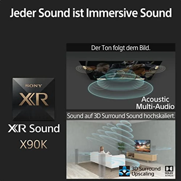 Sony XR-50X90S/P BRAVIA XR 50 Zoll Fernseher ( Full Array LED , 4K Ultra HD, High Dynamic Range (HDR), Smart TV (Google), 2022 Modell), 24 + 12 Monate Herstellergarantie, Schwarz – Bild 5