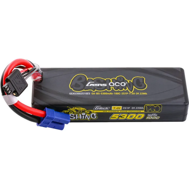 Gens Ace G-Tech 5300 mAh 7.4V 100C 2S1P Lipo Akku mit EC5 für Losi 1/4 Promoto-MX Modelle