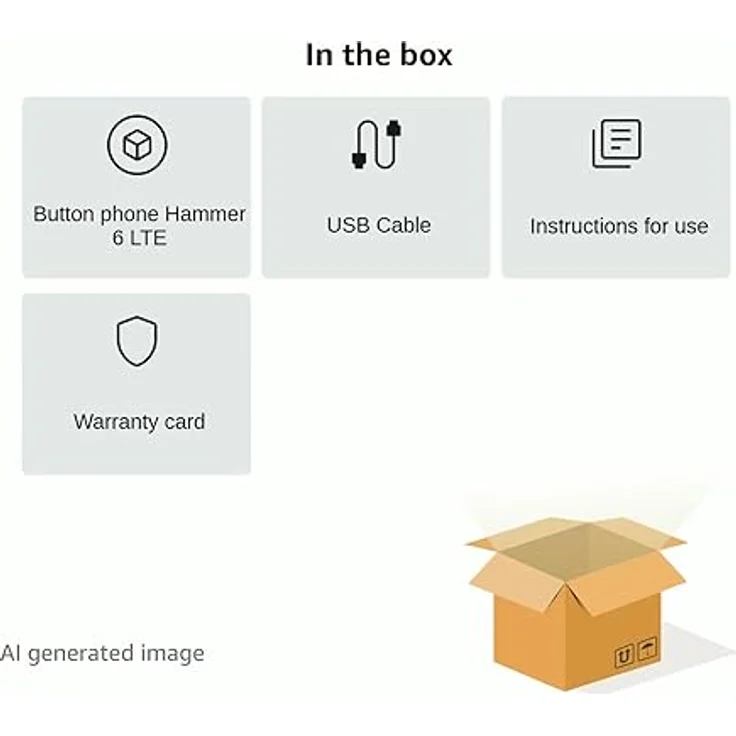 Hammer 6 4g 2.4´´ Schwarz Schwarz One Size - Robustes Seniorenhandy mit IP68 Zertifizierung und 7 Tage Akkulaufzeit – Bild 11