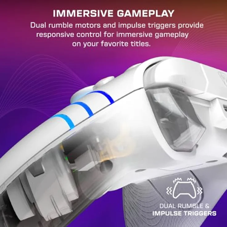 Turtle Beach Afterglow Wave Wired Controller, Gaming Controller mit RGB-Beleuchtung, ergonomischem Design und einstellbaren Hall-Effekt-Abzügen, Weiss – Bild 8
