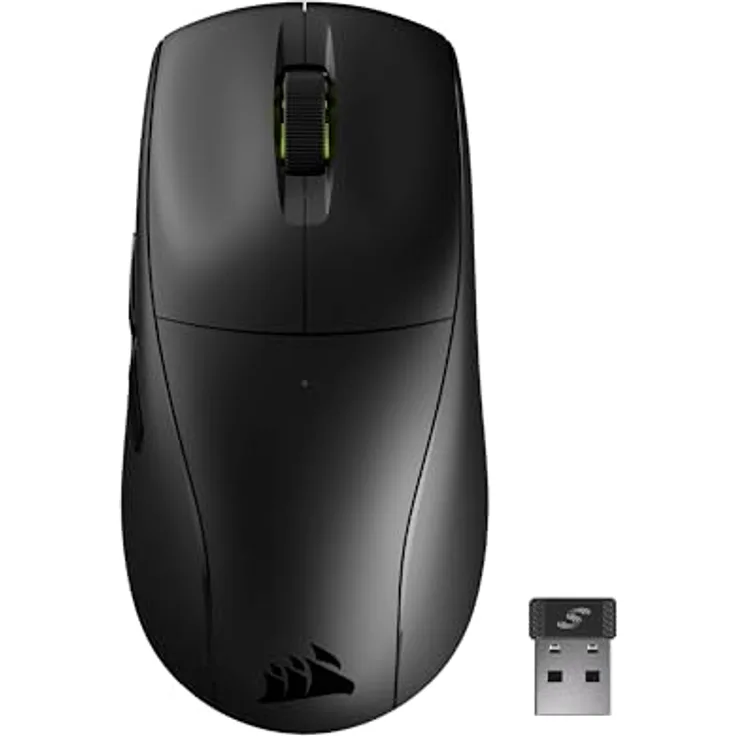 Corsair M75 AIR Wireless Ultraleichte Gaming-Maus - 2,4GHz & Bluetooth - 26.000 DPI - Bis zu 100 Stunden Akkulaufzeit - iCUE-Kompatibel - Schwarz