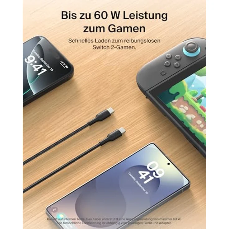Belkin ENA008HQ2MBK, 2 m USB C Kabel, USB 2.0, Schwarz, mit Schnellladung bis zu 60 W – Bild 3
